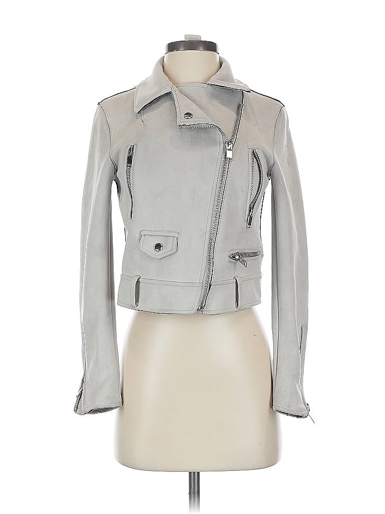 Pre-owned Zara Jacket In Gray