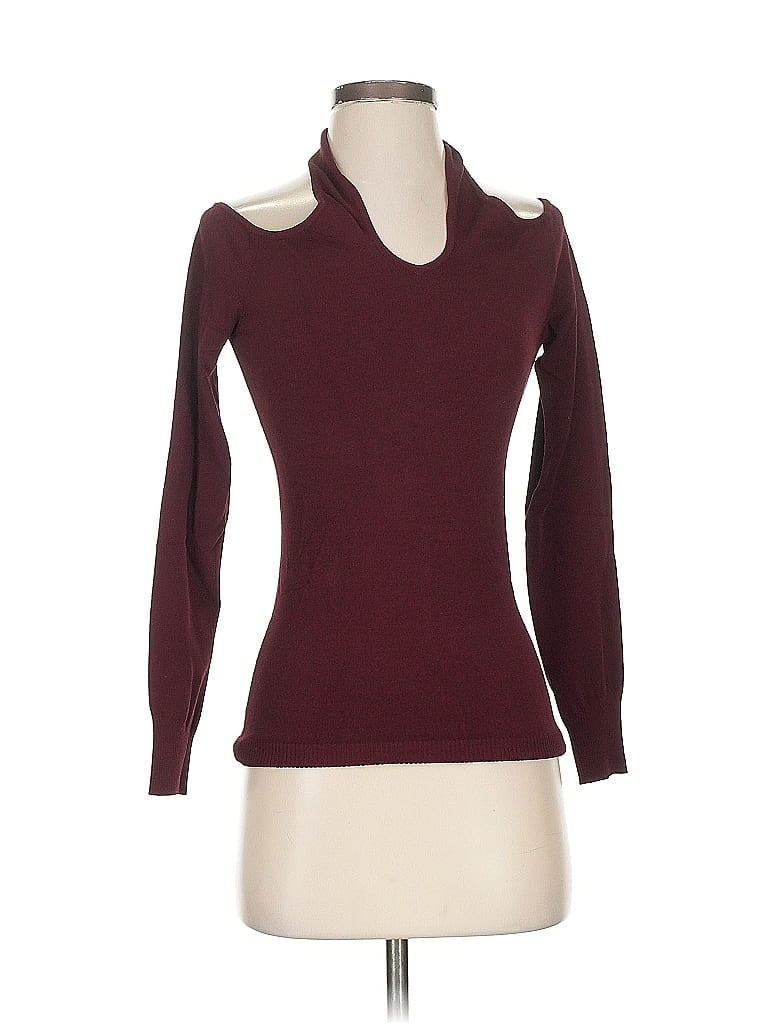 Pre-owned Autumn Cashmere Turtleneck Sweater In Burgundy