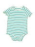 Primary Clothing 100% Cotton Stripes Green Short Sleeve Onesie Size 3-6 mo - photo 1