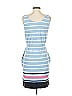 T by Talbots 100% Cotton Stripes Blue Casual Dress Size S - photo 2