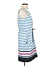 T by Talbots 100% Cotton Stripes Blue Casual Dress Size S - photo 3