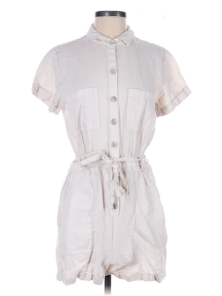 Pre-owned Cloth & Stone Romper In White