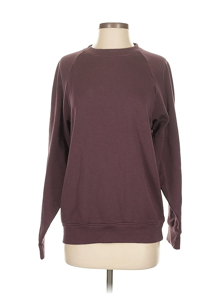 Pre-owned Uniqlo Sweatshirt In Burgundy