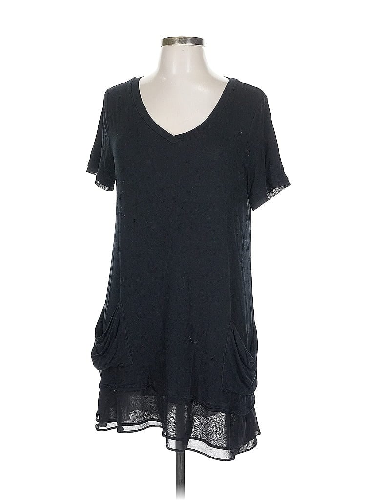 LOGO by Lori Goldstein Black Casual Dress Size L - photo 1