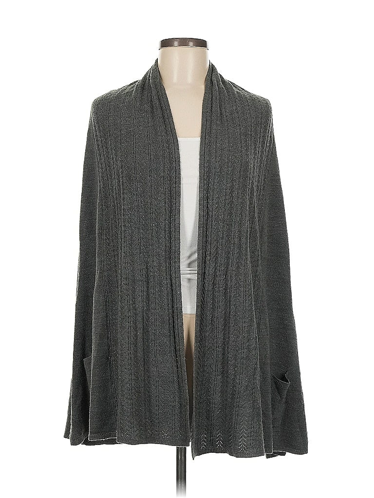 Pre-owned Karen Scott Cardigan Sweater In Gray