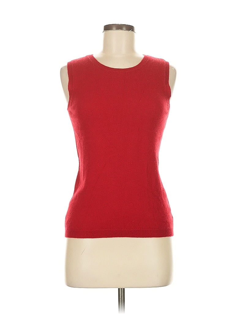 C by Bloomingdales 100% Cashmere Red Sweater Vest Size M - photo 1