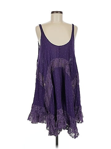 Intimately by Free People 100% Rayon Purple Cocktail Dress Size M