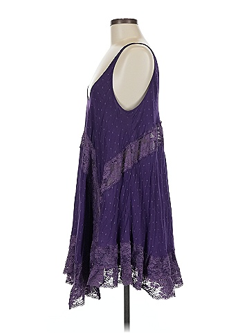 Intimately by Free People 100% Rayon Purple Cocktail Dress Size M