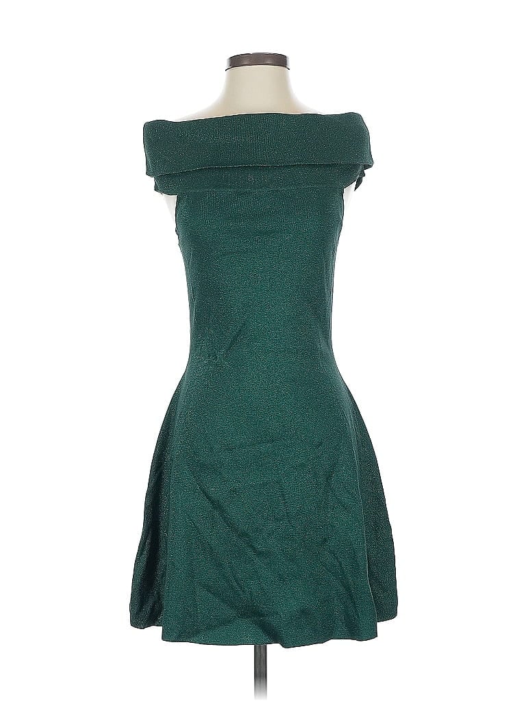 Endless Rose Solid Green Cocktail Dress Size S - photo 1
