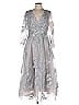 Mac Duggal Silver Cocktail Dress Size 8 - photo 1