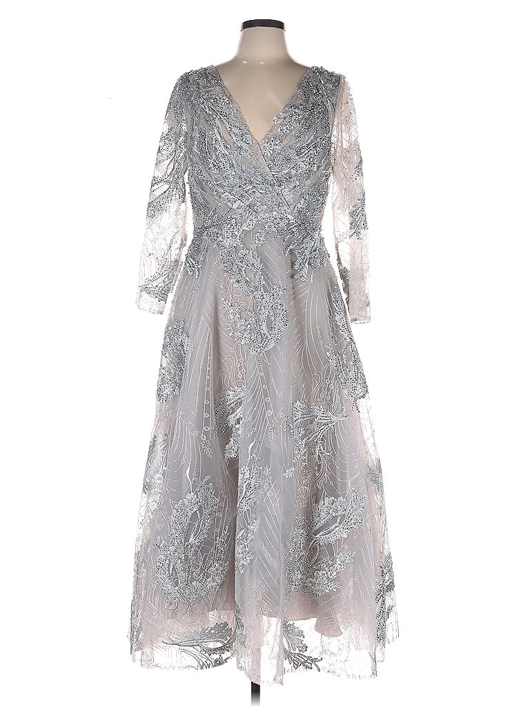 Mac Duggal Silver Cocktail Dress Size 8 - photo 1