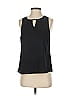 Skies Are Blue 100% Polyester Floral Solid Black Sleeveless Blouse Size XS - photo 1