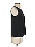 Skies Are Blue 100% Polyester Floral Solid Black Sleeveless Blouse Size XS - photo 4