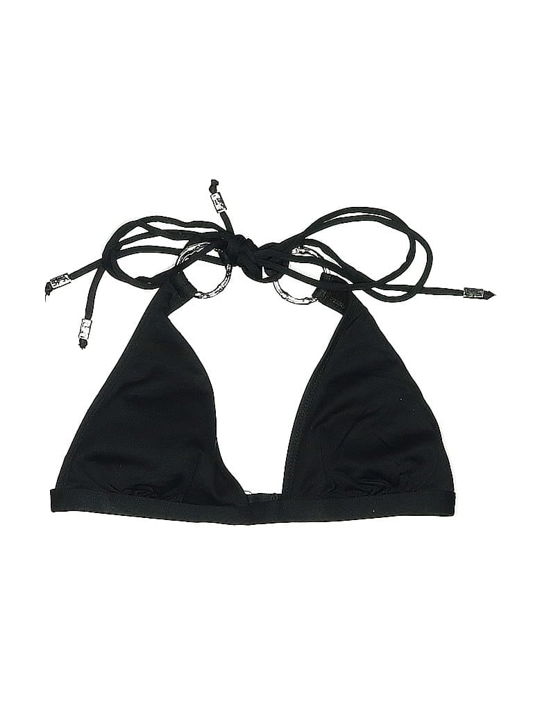 Pre-owned Banana Republic Swimsuit Top Black Solid Pattern Swimwear