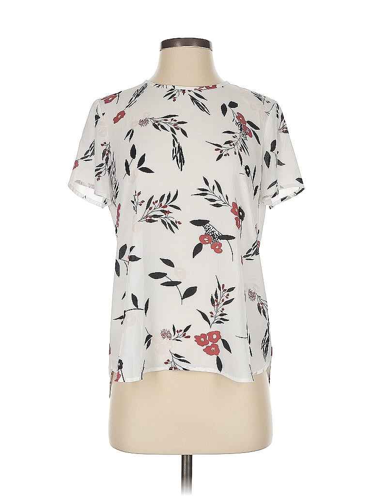 ANN TAYLOR FACTORY Pre-owned Short Sleeve Blouse In White