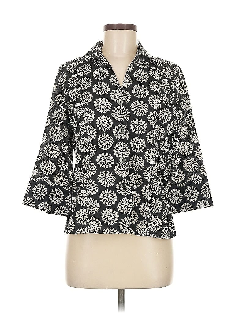 Pre-owned Assorted Brands 3/4 Sleeve Blouse In Black