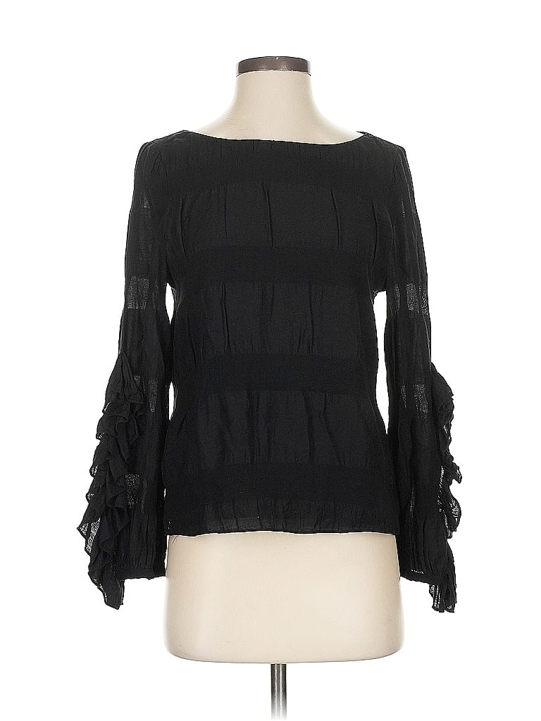 Click to view more detailed imagery on our partner's website Pre-owned Club Monaco Long Sleeve Blouse In Black