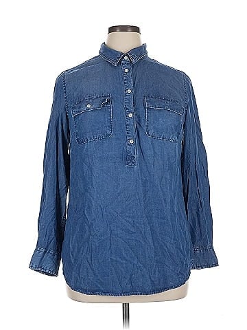 A New Day 3/4 Sleeve Button-Down Shirt (view 1)