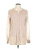 Ann Taylor Factory Ivory Tan Long Sleeve Blouse Size L - photo 1