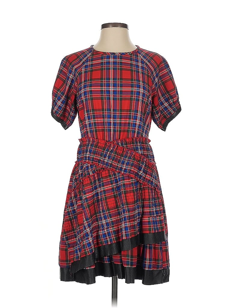 Tanya Taylor Plaid Red Casual Dress Size 4 - photo 1