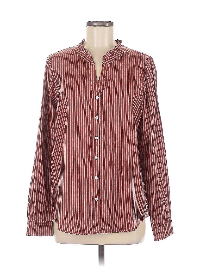 Click to view more detailed imagery on our partner's website Pre-owned Knox Rose Long Sleeve Button Down Shirt In Brown