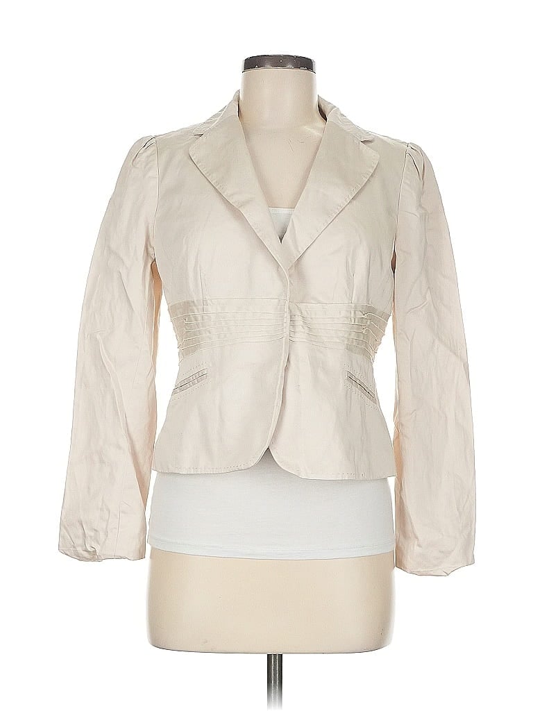 Pre-owned Ann Taylor Factory Blazer Jacket In White