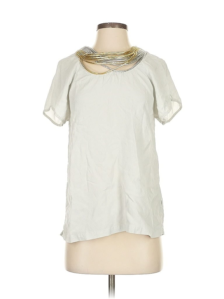 Click to view more detailed imagery on our partner's website Pre-owned 3.1 Phillip Lim Short Sleeve Silk Top Gray Cowl Neck Tops