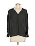 Aqua 100% Polyester Black 3/4 Sleeve Blouse Size M - photo 1