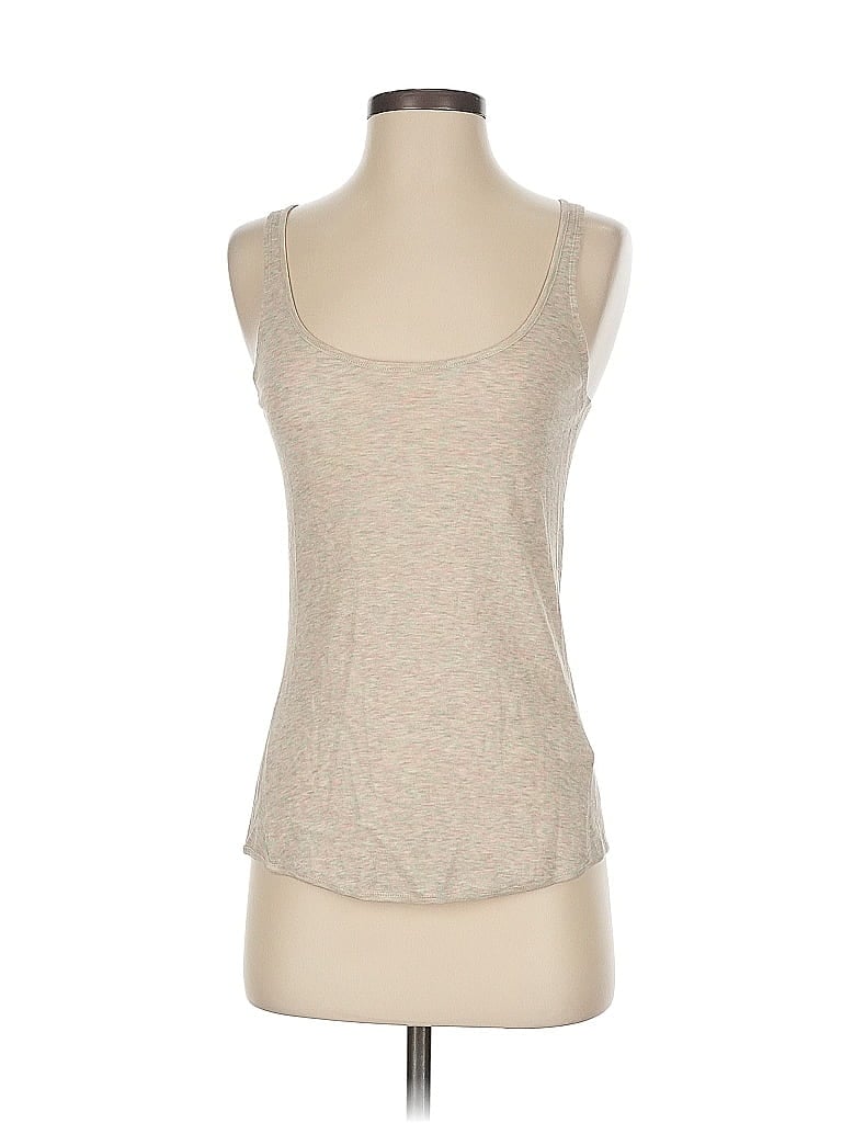 Pre-owned Theyskens' Theory Tank Top Tan Sweetheart Neckline Tops In Brown