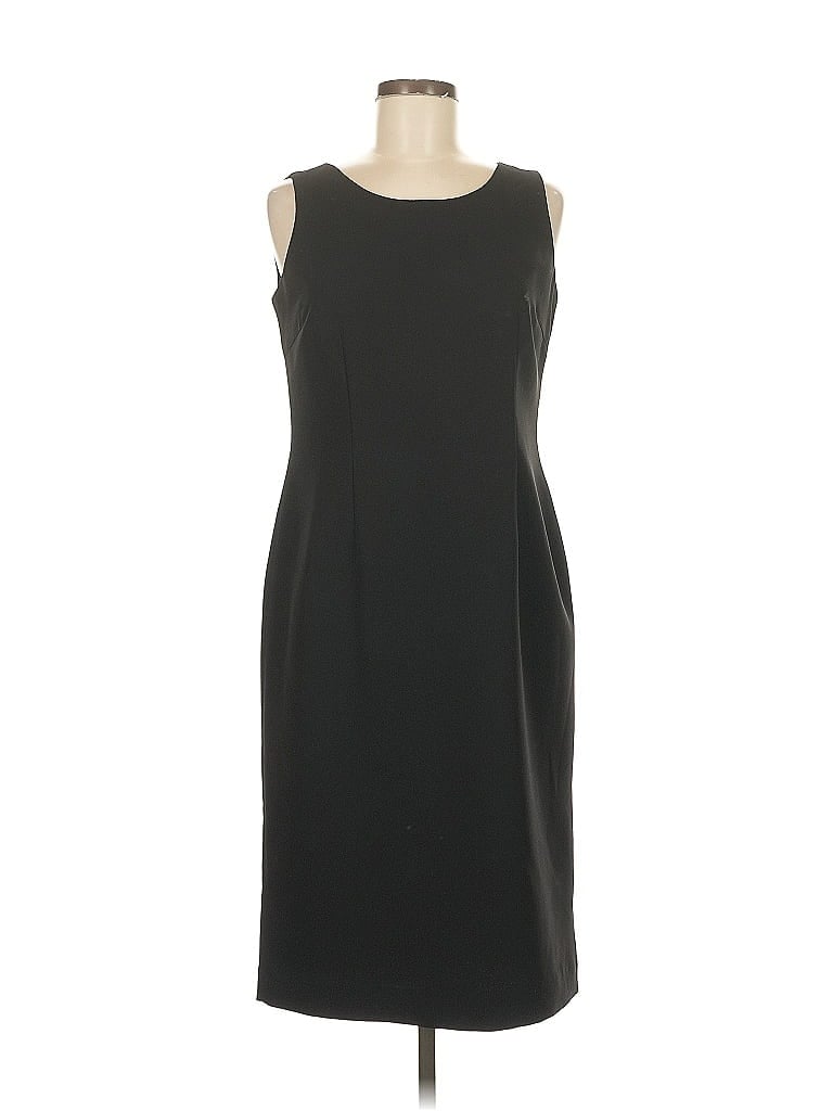 Jones Studio 100% Polyester Solid Black Cocktail Dress Size 6 - photo 1
