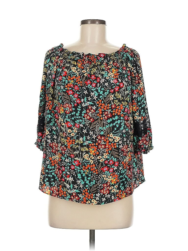Pre-owned New York And Company 3/4 Sleeve Blouse In Orange