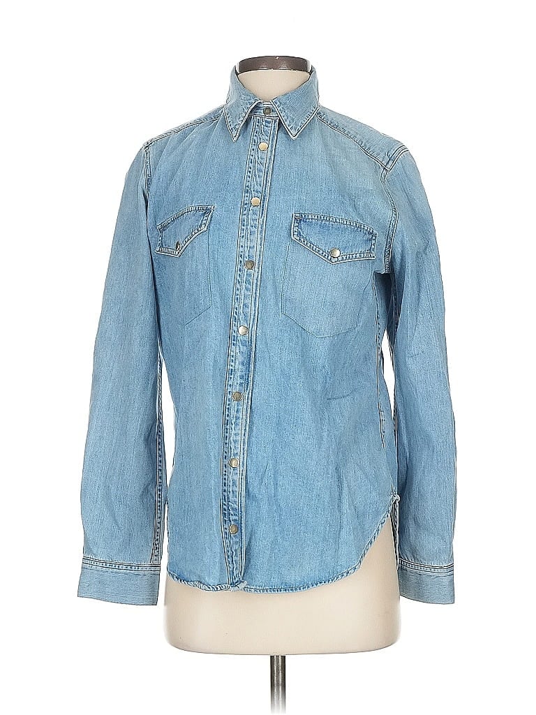 Pre-owned Goldsign Long Sleeve Button Down Shirt In Blue