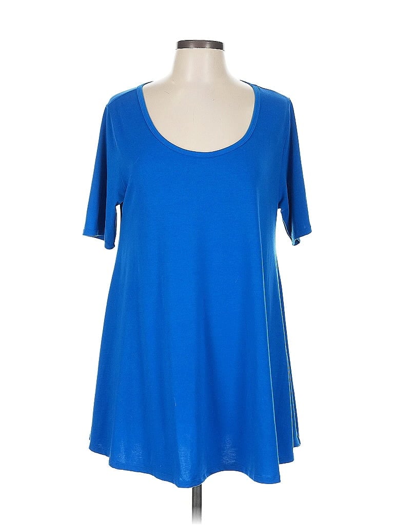 Pre-owned Lularoe Short Sleeve T-shirt In Blue