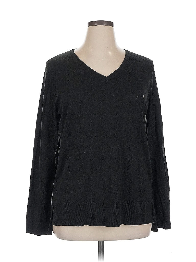 Pre-owned Ann Taylor Loft Pullover Sweater In Black