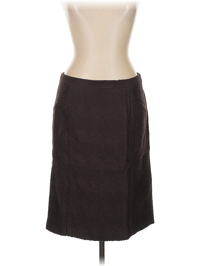 Pre-owned An Original Milly Of New York Wool Skirt In Brown