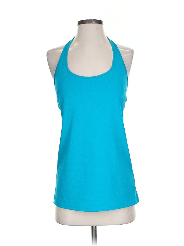 Click to view more detailed imagery on our partner's website Pre-owned Fabletics Tank Top Blue Halter Neckline Tops