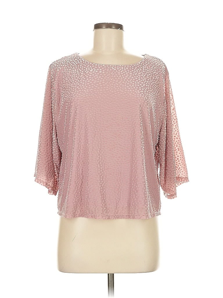 Pre-owned Apt. 9 3/4 Sleeve T-shirt In Pink