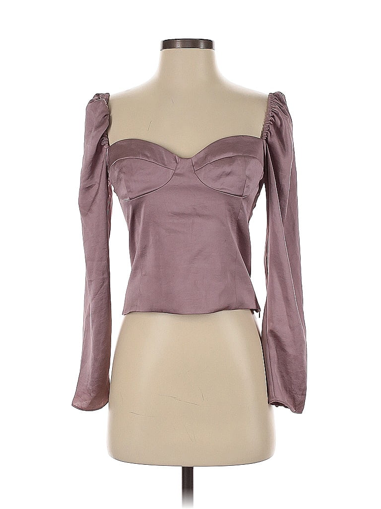 Wilfred 100% Polyester Purple Pink Long Sleeve Blouse Size S - photo 1
