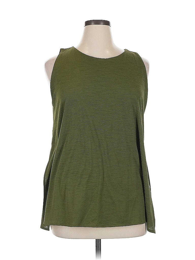 Pre-owned Ann Taylor Factory Sleeveless Top Green Halter Neckline Tops