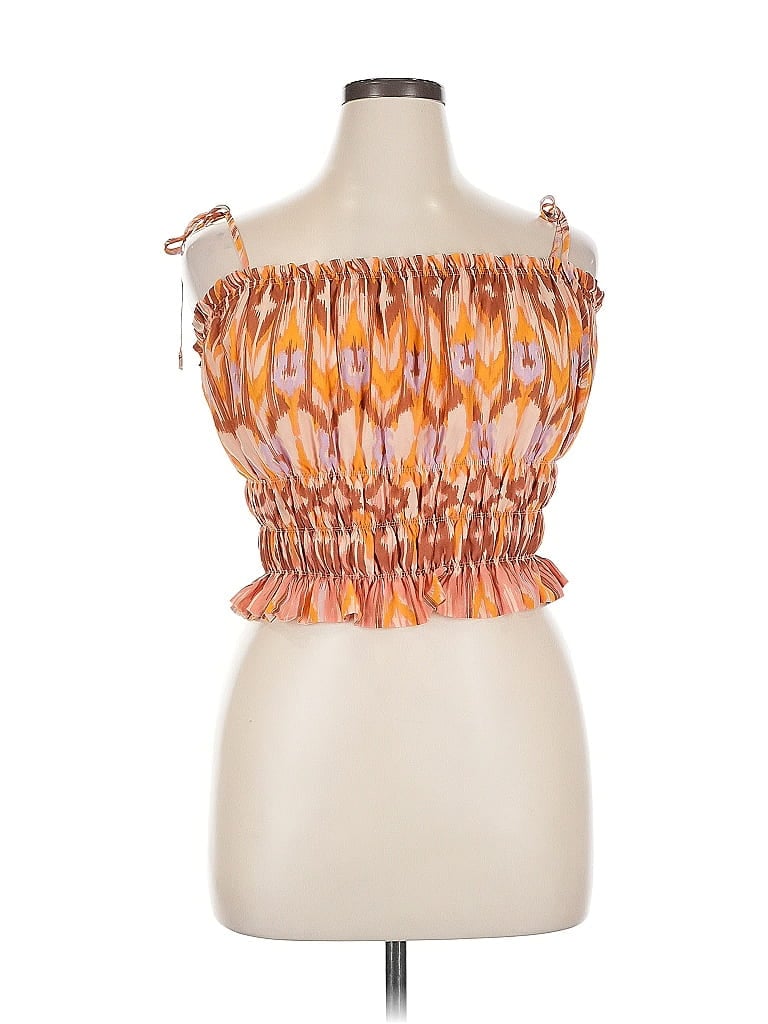 BAR III Pre-owned Tube Top Orange Strapless Neckline Tops