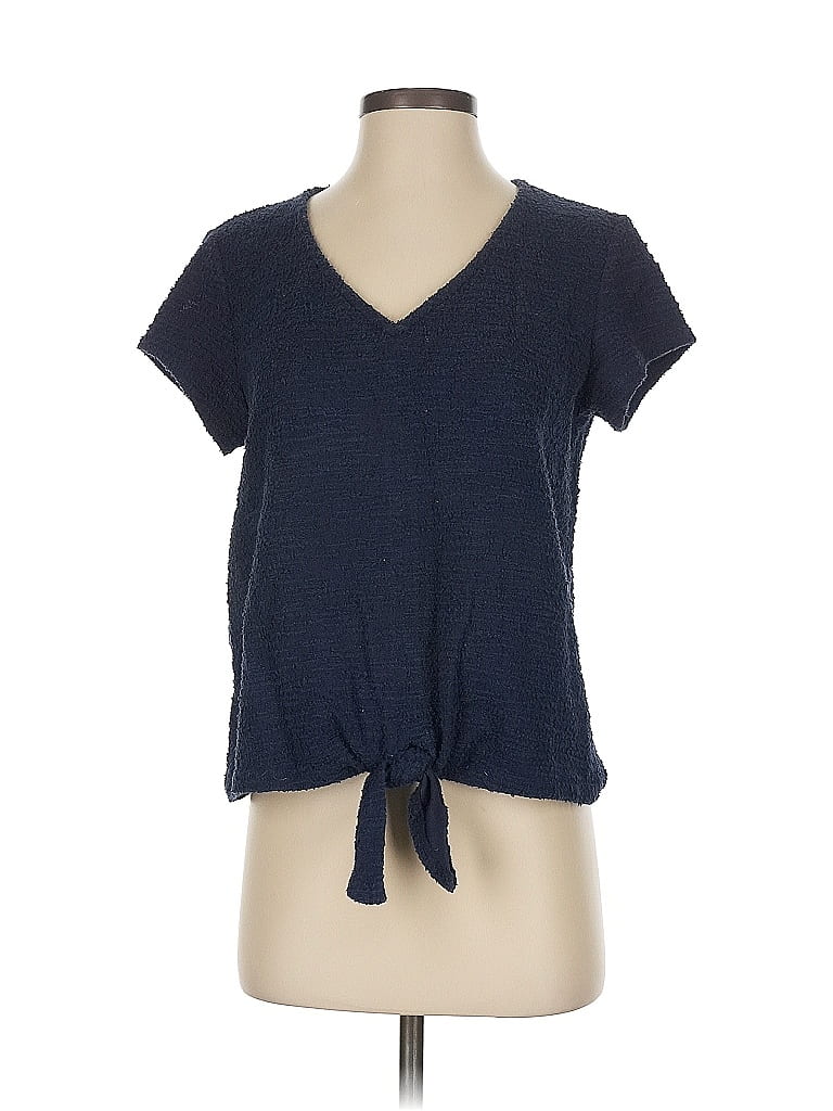 CURRENT AIR Pre-owned Short Sleeve Top Blue V Neck Tops
