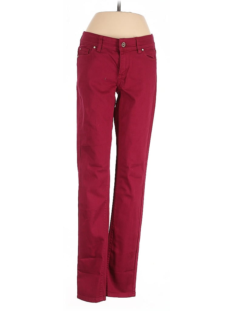 Pre-owned White House Black Market Jeans In Burgundy