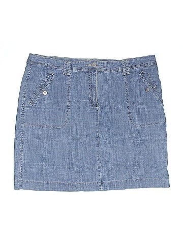 Karen Scott Denim Skirt (view 1)