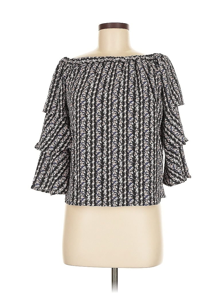 Pre-owned Romeo & Juliet Couture 3/4 Sleeve Blouse In Black