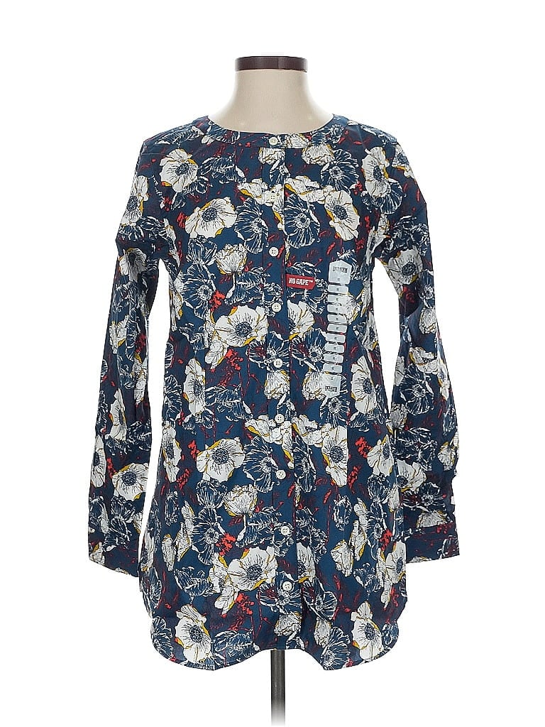 Duluth Trading Co. Long Sleeve Blouse In Blue