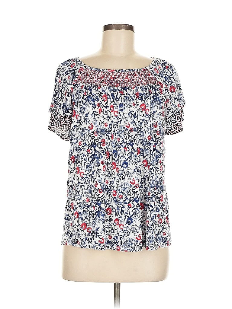 Westport Blue Short Sleeve Blouse Size M - photo 1