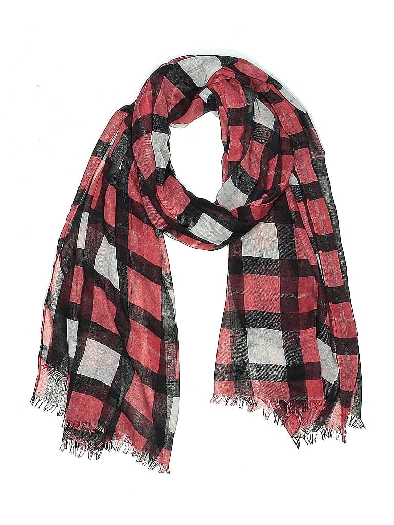 Unbranded Plaid Red Scarf One size - photo 1