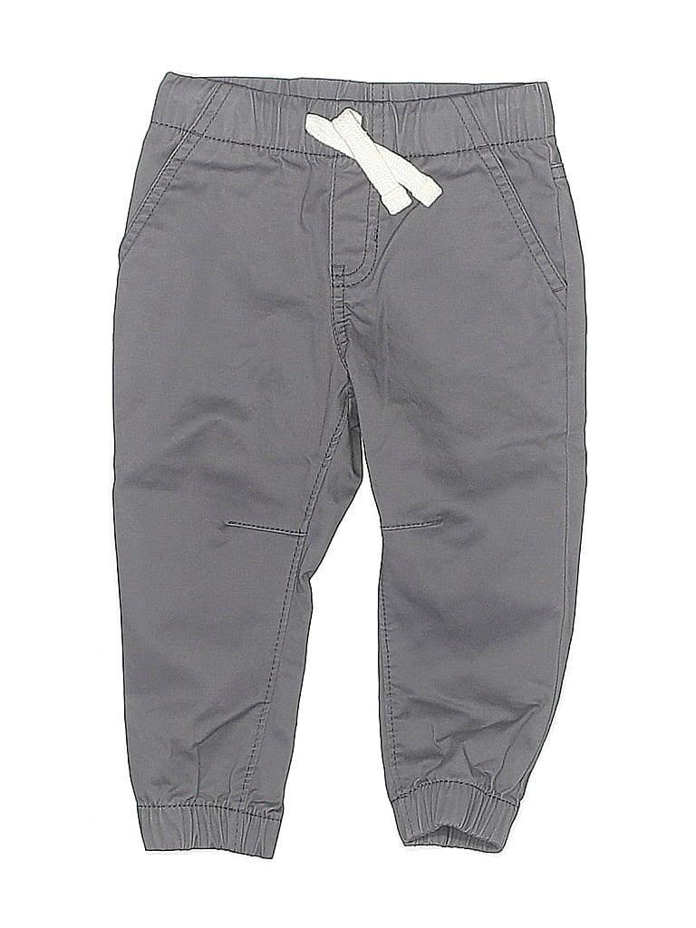Cat & Jack Solid Gray Casual Pants 12-18 MO / 18 MO - photo 1