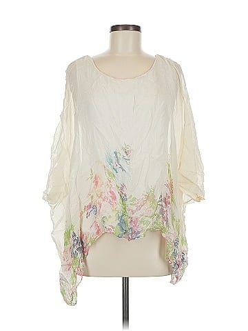 Elena Baldi 3/4 Sleeve Silk Top (view 1)