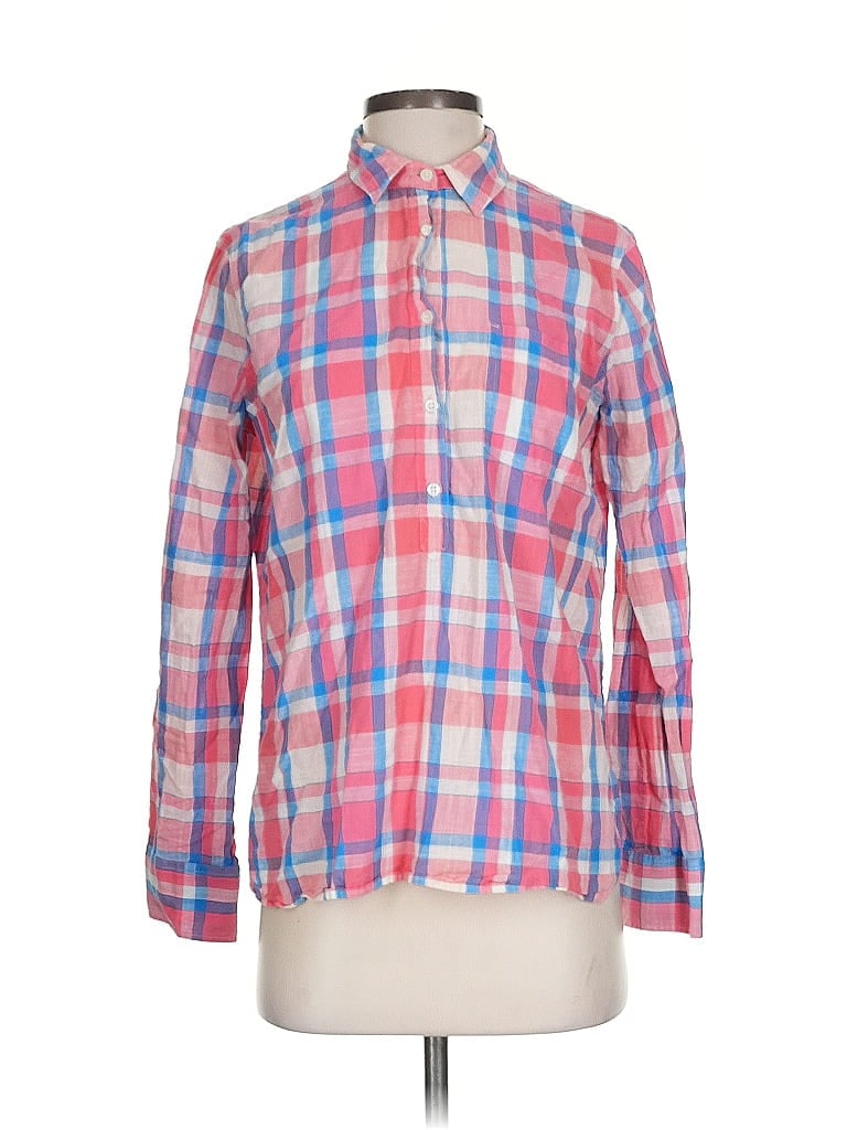 Pre-owned J.crew Factory Store Long Sleeve Button Down Shirt In Pink